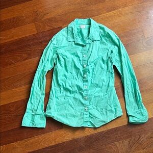 J. Crew Factory Mint Green Button-Up Shirt